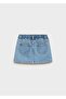Paperbag denim skirt - 4