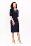Cocktail Short Sleeve Dress-Navy Blue - 9002100 - 5