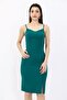 Strap Slit Dress -green - 5