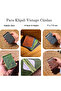 Green Men's Wallet Genuine Leather Money Clip Vintage Card Holder - 2
