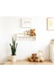 50 cm Mdf Montessori Wall Shelf with Hanger, Bookcase White - 3