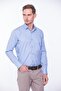 Classic Long Sleeve Premium Thick Striped Gift Boxed Men's Shirt Fs-001266 - Blue White - 8
