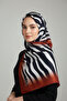 Zebra Patterned Digital Print Rayon Scarf - 4