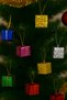 12-Piece Colorful Mini Gift Pack Christmas Pine Tree Ornament Set Shiny Hangable Small Christmas Decor - 4