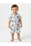 Cute Teddy Bear Printed Baby Boy Shorts Set 9-12-18 Months - Organic Muslin Fabric