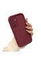 Samsung Galaxy M34 5g Compatible Silicone Material Shockproof Simple Burgundy Color Case - 3