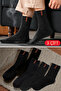 3 Pairs Men's Black Thermal Socks - Warm and Comfortable Winter Set - 3