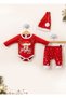 Red New Year's Newborn Santa Claus Baby Suit - 2