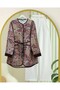 Ethnic Pattern Jacket with Folded Sleeves and Lace-Up Waist -G.Kurusu - 4