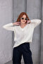 Openwork Knitted Sweater PearlWhite Double-Sided Usable Sweater Women - 4