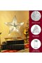 Rustic Metal Star Christmas Tree Topper with Warm LED Lights - 3