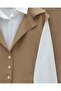 Buttoned V-Neck Vest Trousers Knitwear Set -Mink - 3