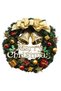 Large Christmas Wreath for Door or Wall, Home Decoration (Gold Ribbon 50 cm)