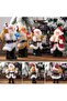 Christmas Ornament Set - Resin Santa Claus Standing Figurine Decorations, Pack of 4 - 5