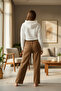 Women's Straight Leg Sweatpants Mustard 3011 - 5