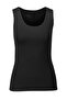 2321 Women's Strap Top, Warm, Anti-Sweat, Anti-Irritation, Fleece-Lined Thermal Undershirt, Black