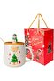 Santa Christmas Mug 14 oz with Spoon & Lid Festive Ceramic Coffee Cup (Santa) - 5