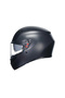 K3 Mat Siyah Kapalı Kask - 5