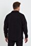 Men's Oversize Black Fleece Cardigan - Non-Pilling, Cold-Proof, Shirt Collar Rf0312 - 7