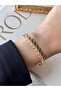 Vip Zircon Stone Bracelet – Stainless Steel Gold - 8
