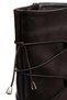Women's Black Boots, Faux Leather Long Boots, Back Rubber Laces - 8