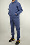 Men's Comfortable Fit 3 Thread Thick Winter K Hooded Tracksuit Set Indigo - 6
