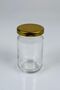 4 Pieces 105 ml Spice Jar Food Confectionery Multi-Purpose Metal Lid 105 Cc Transparent Short Glass Jar - 4