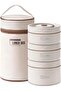 Launch Box - Microwavable Thermal Lunch Box Set (3 Rectangular Stainless Steel Containers, Leak - 7