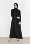 EYE DETAILED WAIST TIE ZIPPERED COAT 10491