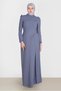 Beaded Work Detailled Evening Dress 50206