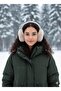 Plush Beige Ear Muffs Protect from Cold Foldable Stylish Ergonomic - 3