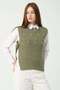 Hatunatila Stone Detailed Knitwear Sweater 2020 Oil Green - 4