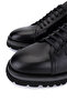 Men's Genuine Leather Black Casual Shoes - 3