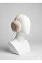 Plush Beige Ear Muffs Protect from Cold Foldable Stylish Ergonomic - 2