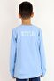 Boy's Long Sleeve T-Shirt Lettering Printed 6-12 Years Old, Light Blue - 3