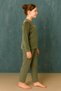 Mi̇kra 275-09-25 Girls' Velvet Pajama Set – Soft and Warm 2-Piece Set Age 6/15 - 4
