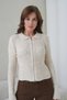 Women's Polo Neck Zipper Detailed Soft Textured Corded Fabric Knitwear Jacket - 2