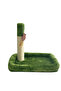 Cat Scratching Post Green with Plush Pad and Hanging Toy