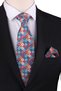 Multi-Colored Printed Handkerchief Classic Tie Kk13355 - 5