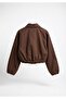 Women's Oversized Cotton Gabardine Classic Collar Zippered Casual Jacket Coat - 4