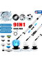 Electric Spin Scrubber with 9 Head Rechargeable Handheld Cordless Cleaning Rotating Brush fo