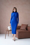 Women's Mock Neck Soft Textured Premium Yarn Maxi Size F Corded Fabric Knitwear Dress - 2