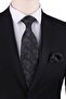 Black Shawl Pattern Printed Handkerchief Classic Tie Kk13358 - 5