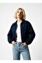 Women's Oversized Cotton Gabardine Classic Collar Zippered Casual Jacket Coat