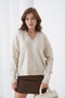 Women's Yak Adantel Detail Soft Textured Knit Sweater - 4