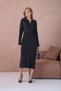 Women's Polo Neck Soft Textured Maxi Length Knit Dress - 6