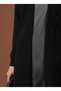 Women's Self-Patterned Leather-Detail Tricot High-Level Clothing Tunic - 3
