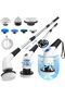 Electric Spin Scrubber, Cordless 3-Speed, 7 Brush Heads, Extendable Handle