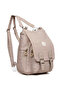 Clutch Bag with Flap and Buckle, Clinker Fabric Shoulder Strap, Both Backpack and Handbag, 2-in-1 Bag - 2