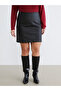 Vizyon New Season Plus Size Snakeskin Patterned Mini Skirt - 6